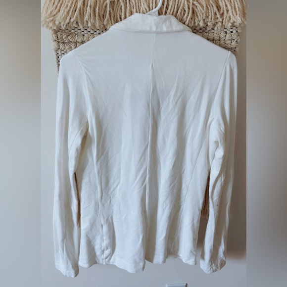 Majestic Filatures Deluxe Teeshirt Soft Blazer Jacket White Size Large - Picture 4 of 6